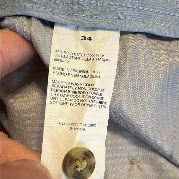 PGA TOUR Size 34 Classic Blue Flat Front Shorts Golf Athleisure Coastal Stretch - Picture 7 of 7